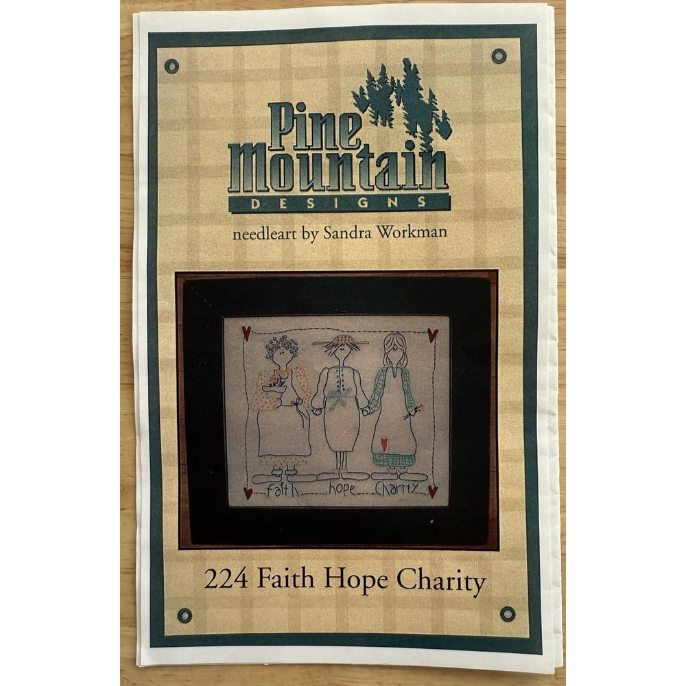 Pine Mountain Designs Needleart Pattern By Sandra Workman Faith Hope Charity 224